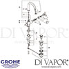 Grohe Atrio Classic Basin Mixer Crosshead L-Size Tap Spares